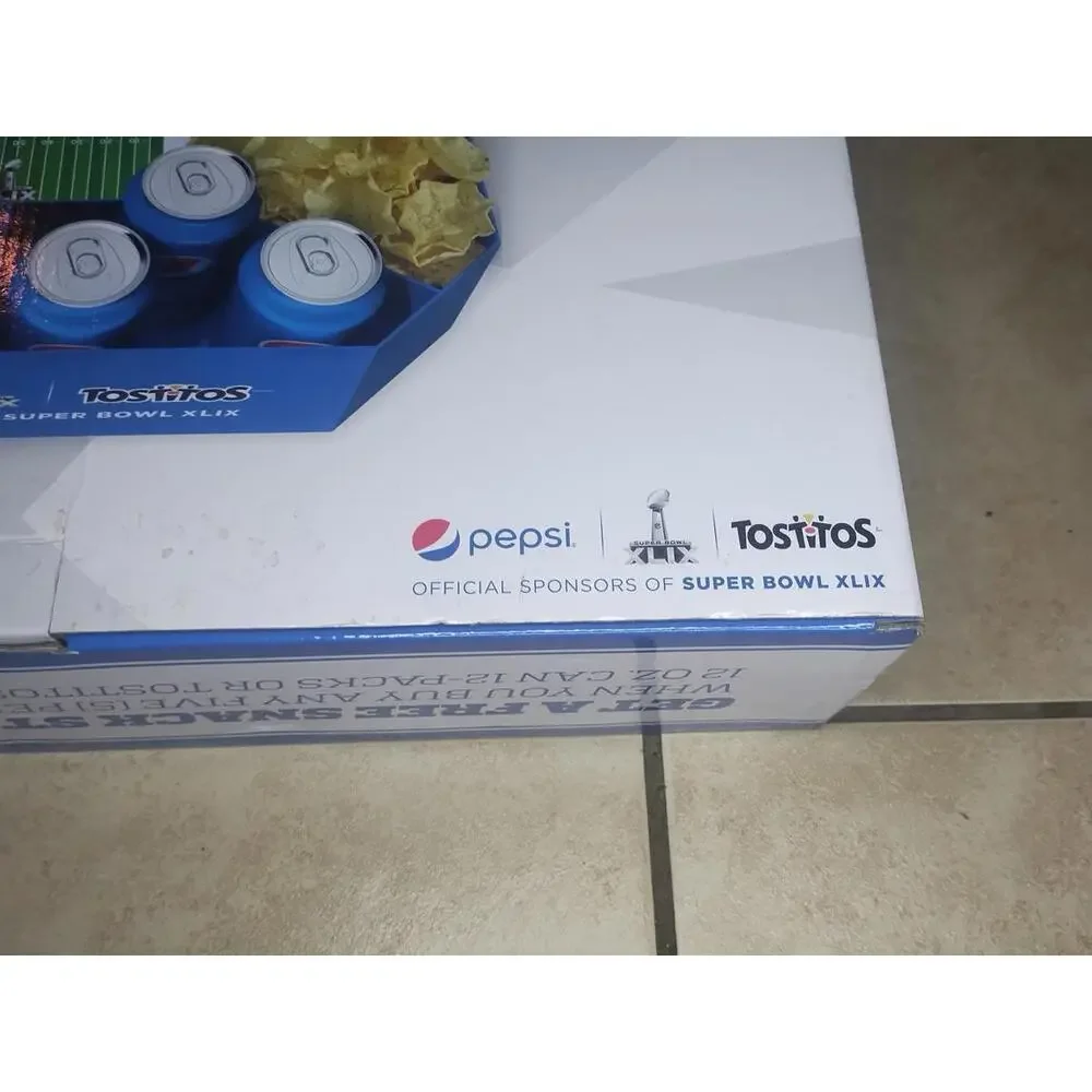 2015 SuperBowl XLIX Pepsi‎ Tostitos Snack Stadium Serving Tray Seahawks Patriots